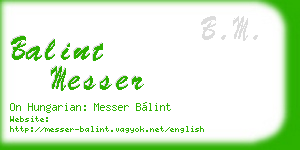 balint messer business card